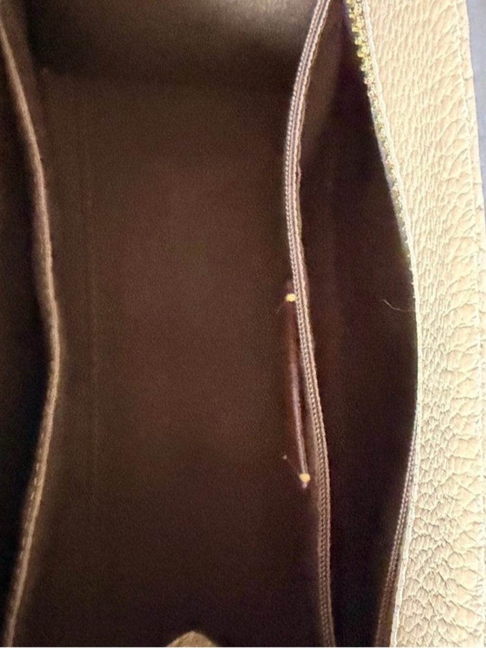 Coach Brown Pebbled Leather Satchel with Gold Hardware - Picture 7 of 8